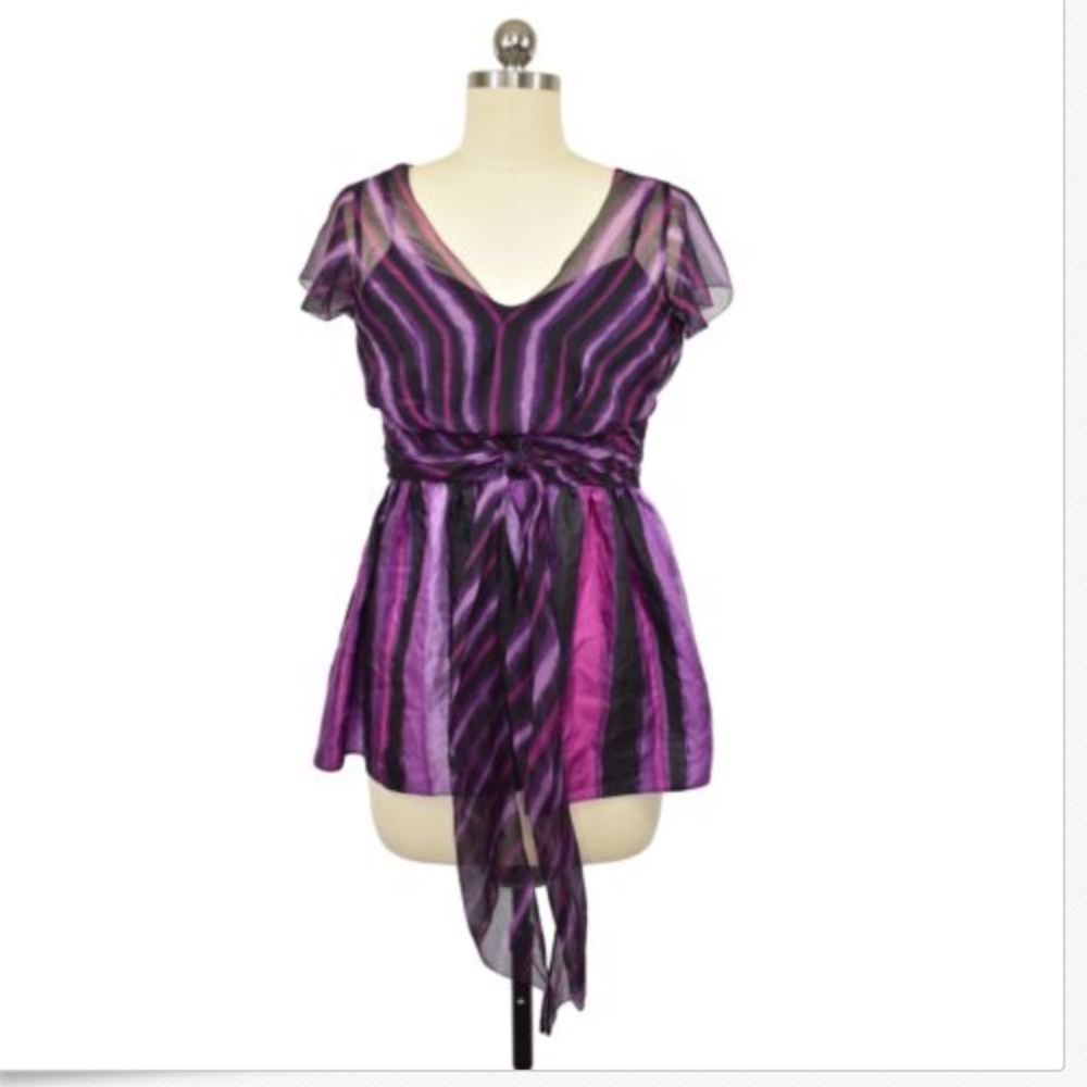 DKNYC Donna Karan Purple Blouse Size 4